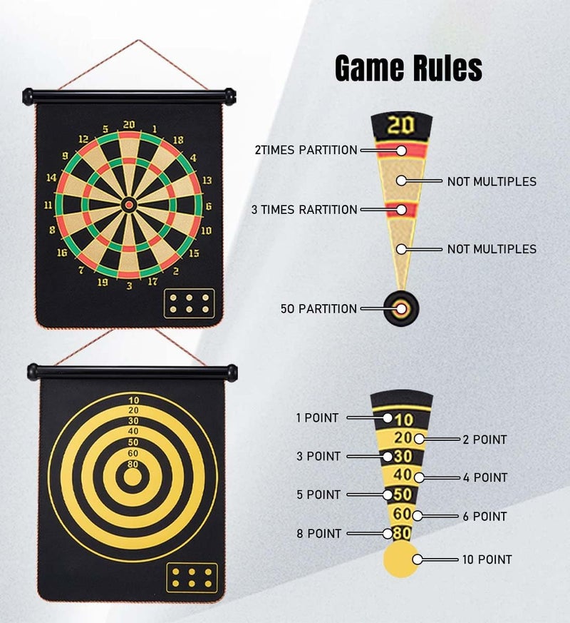 Givevan Magnetic Dart Board for Kids, Teen Boys Gift Ideas for Christmas, Room Decor for Teenage, Stocking Stuffers Toys for Girls Age 6 7 8 9 10 11 12 13 14 15 16 Years - Image 5